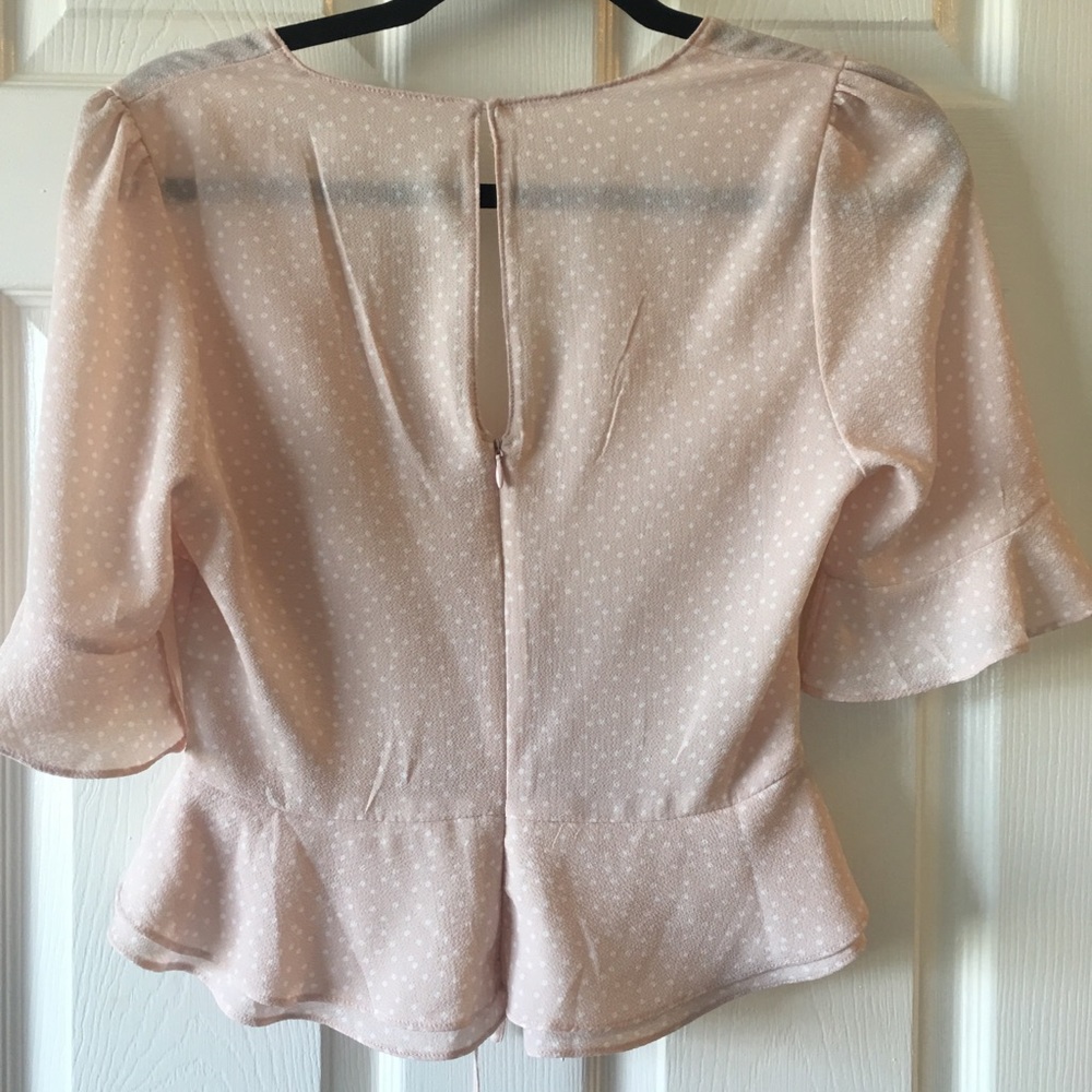 Light Pink Polka Dot Crop Top Gem